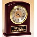 Rosewood Clock w/ Diamond Spun Dial/ 3 Hand Movement (5 1/4"x6 3/4")